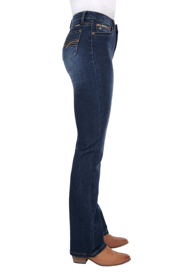 Pure Western Womens Brady Hi Rise Boot Cut Jean L 12