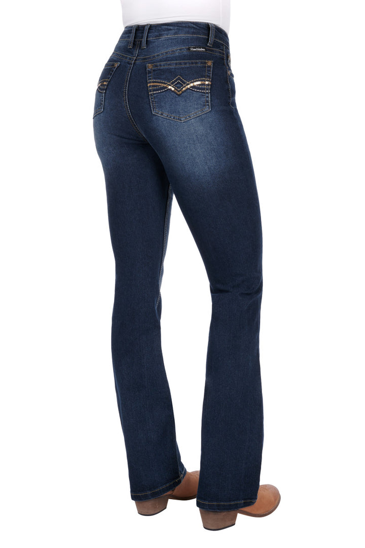 Pure Western Womens Brady Hi Rise Boot Cut Jean L 12