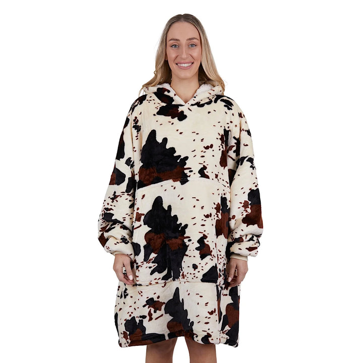 Pure Western PW Cow Print Snuggle Hoodie