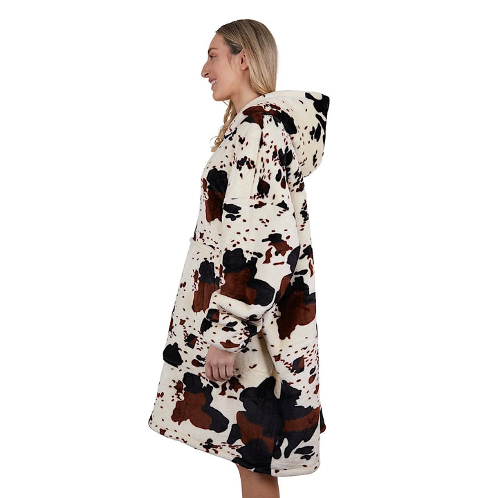 Pure Western PW Cow Print Snuggle Hoodie