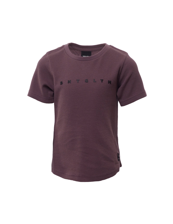St. Goliath Phoenix Waffle Tee Plum Boys 10