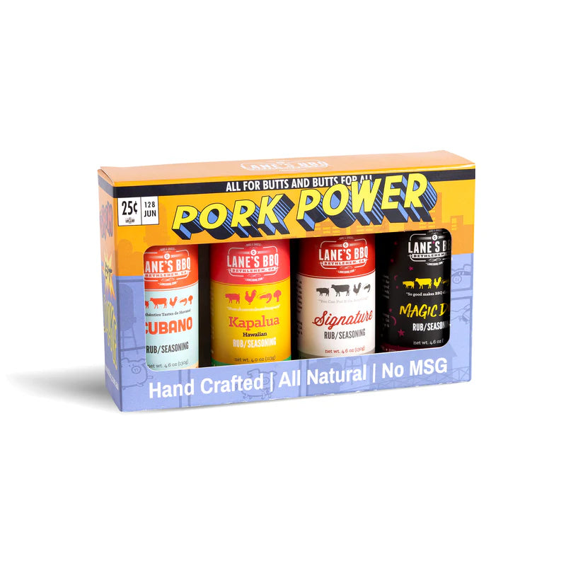 LB Lanes BBQ Pork Power - 4 Rub Gift Set