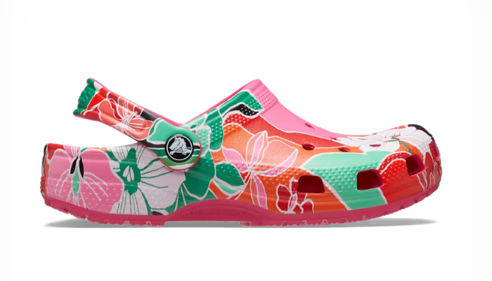 Crocs Kids Classic Woodcut Floral Clog
