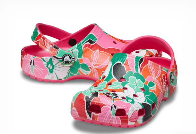 Crocs Kids Classic Woodcut Floral Clog