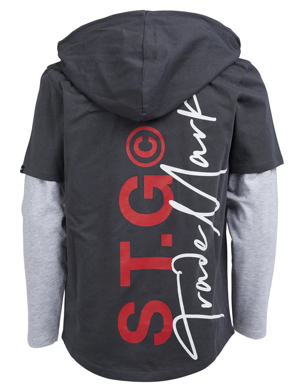 ST. Goliath Down the Line Hooded Tee Black
