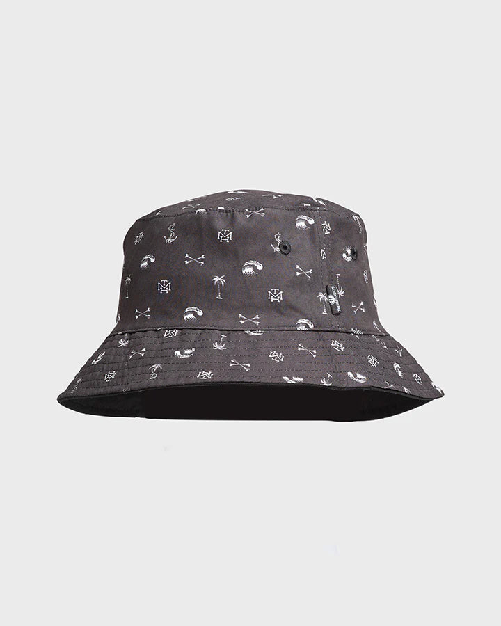 TMH ANCHOR BONES | YOUTH REVERSIBLE BUCKET HAT - BLACK