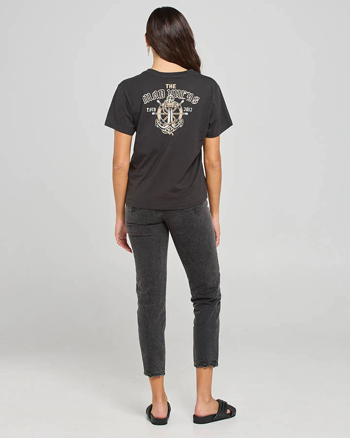 TMH ANCHOR WHEEL | SS TEE - CHARCOAL