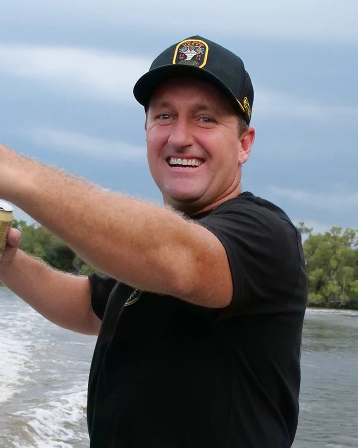 TMH DOUBLE SPIT | TWILL TRUCKER - BLACK