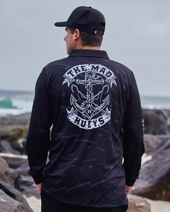 TMH DROP ANCHOR | UPF 50+ FISHING JERSEY - BLACK