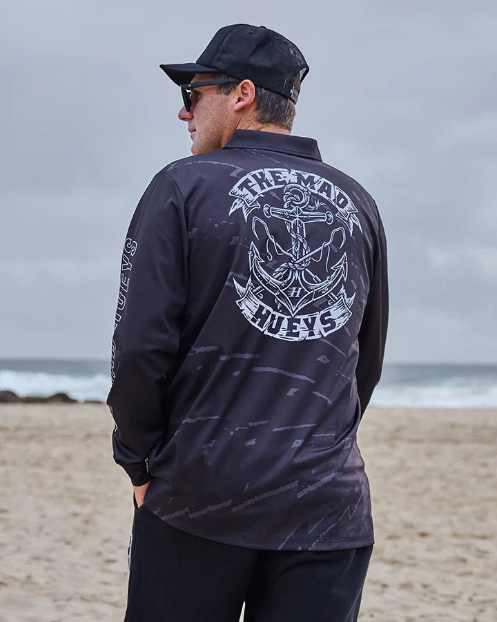 TMH DROP ANCHOR | UPF 50+ FISHING JERSEY - BLACK