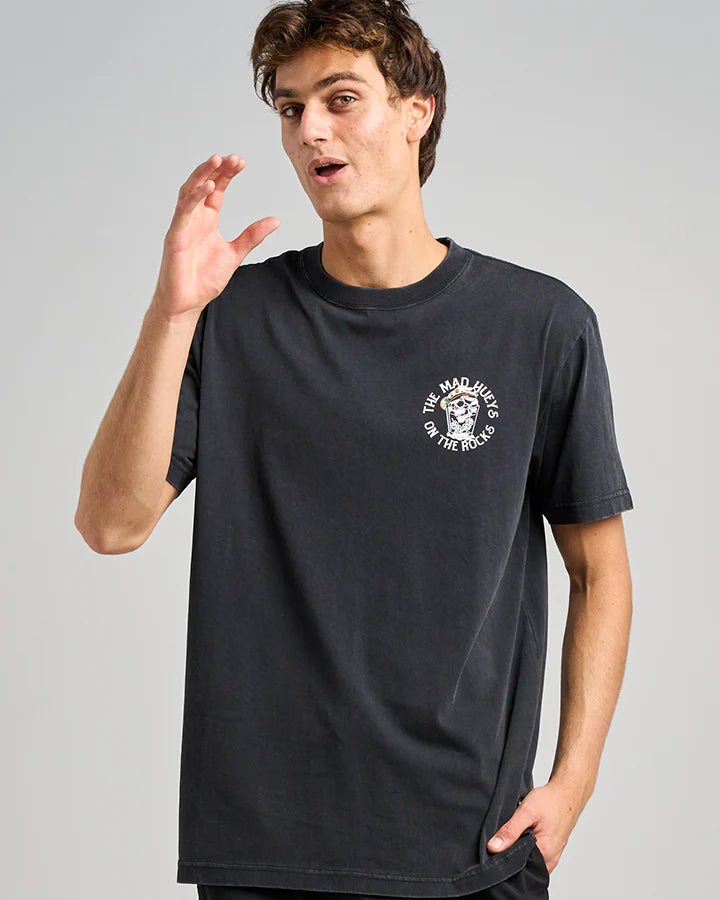 TMH ON THE ROCKS | SS TEE - WASHED BLACK