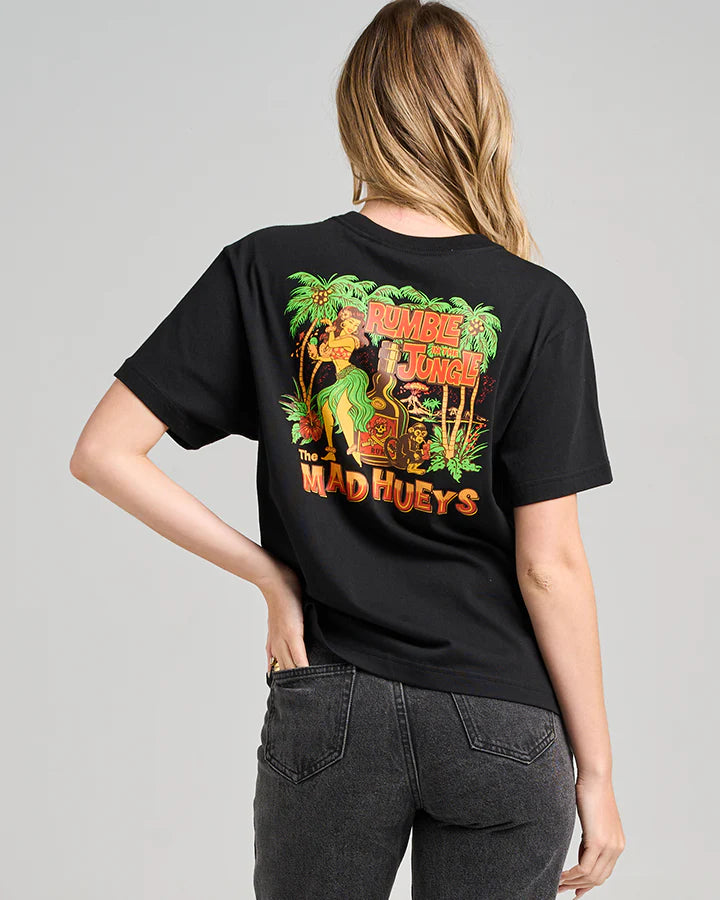 TMH RUMBLE JUNGLE | WOMENS SS TEE - BLACK