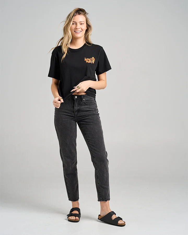 TMH RUMBLE JUNGLE | WOMENS SS TEE - BLACK