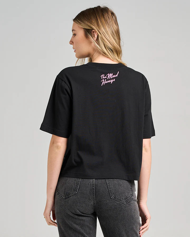 TMH SEAHORSE ANCHOR | WOMENS BOXY SS TEE - BLACK