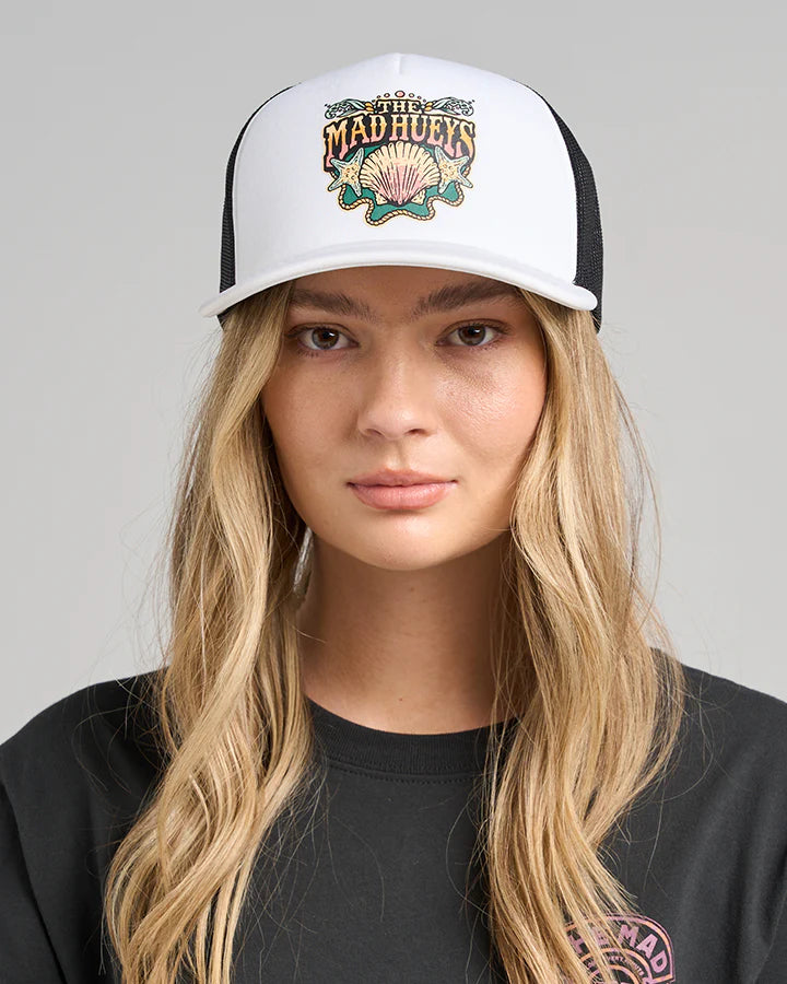 TMH SIDE SADDLE | WOMENS FOAM TRUCKER - WHITE