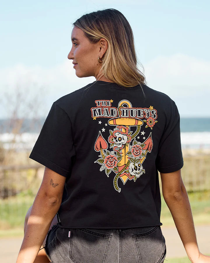 TMH SKULL TATTOO | WOMENS CROP SS TEE