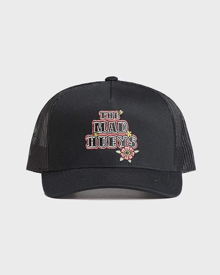 TMH SKULL TATTOO | WOMENS TWILL TRUCKER - BLACK