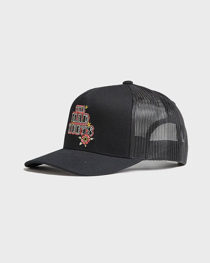 TMH SKULL TATTOO | WOMENS TWILL TRUCKER - BLACK