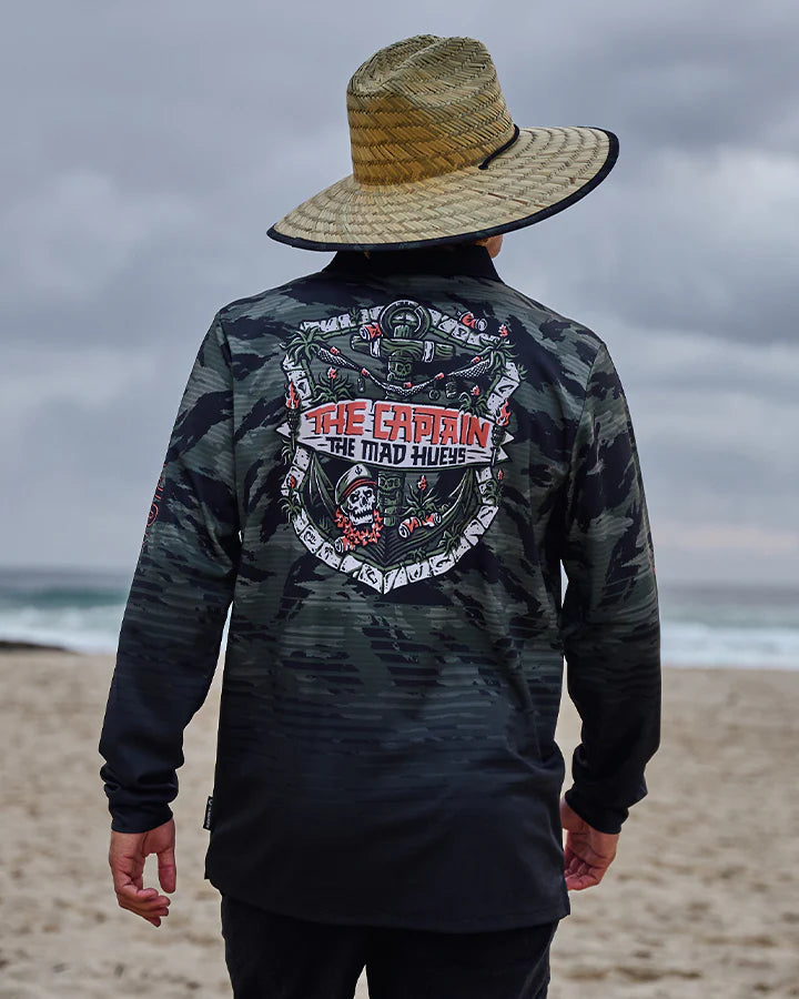 TMH THE TIKI CAPTAIN | UPF 50+ FISHING JERSEY - OLIVE