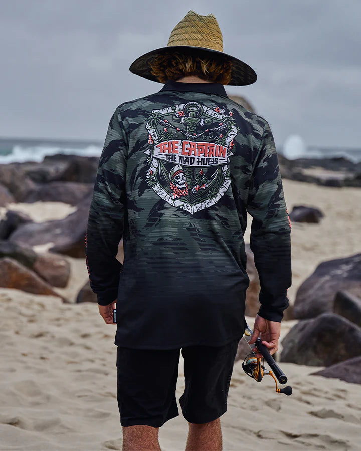 TMH THE TIKI CAPTAIN | UPF 50+ FISHING JERSEY - OLIVE