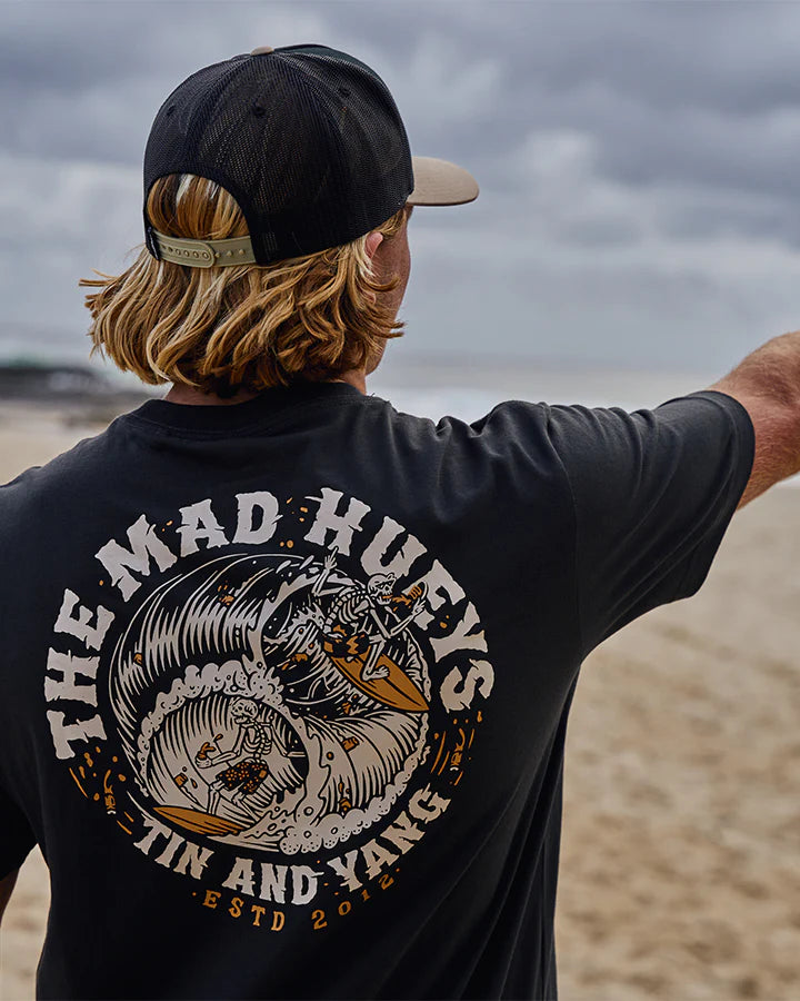 TMH TIN AND YANG | SS TEE - VINTAGE BLACK