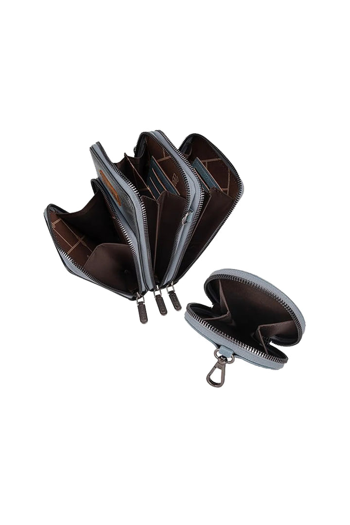 Wrangler Phone Wallet Bag Coin Purse Set Light Blue