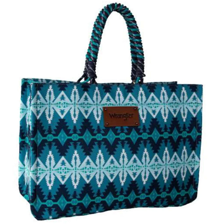 Wrangler SouthWestern Oversized Tote Blue