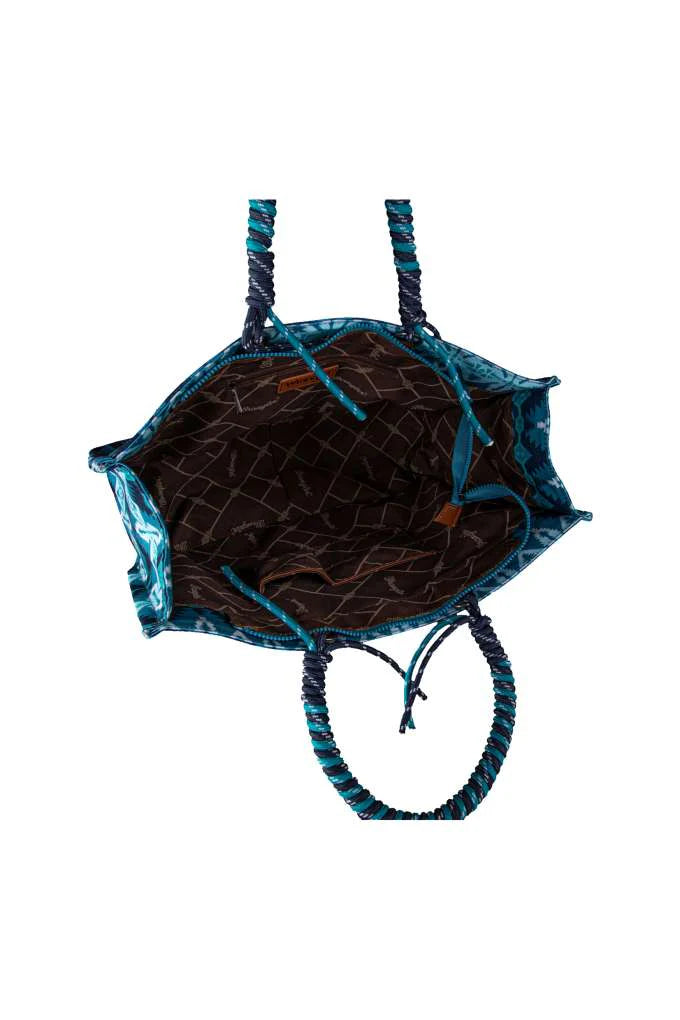 Wrangler SouthWestern Oversized Tote Blue