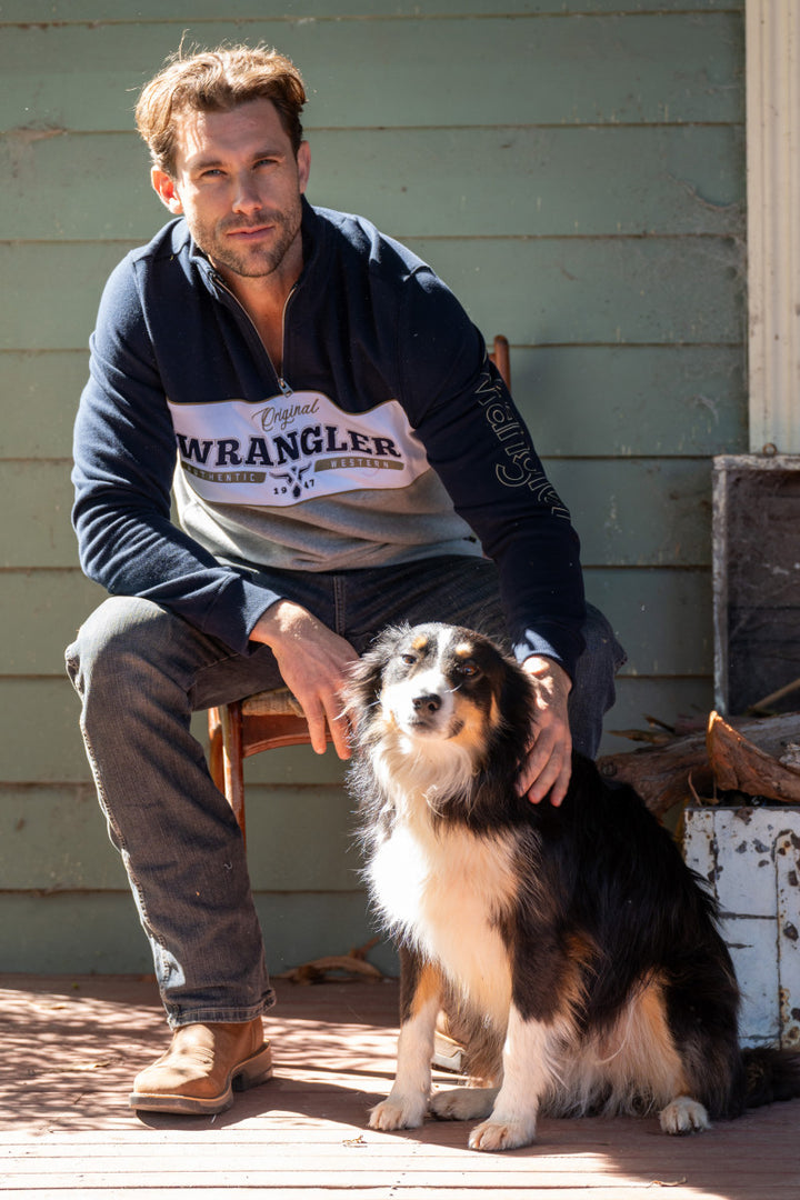 Wrangler Mens Edward 1/4 Zip Pullover