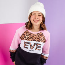 Eve Girl Leopard II Panel Crew Hot Pink