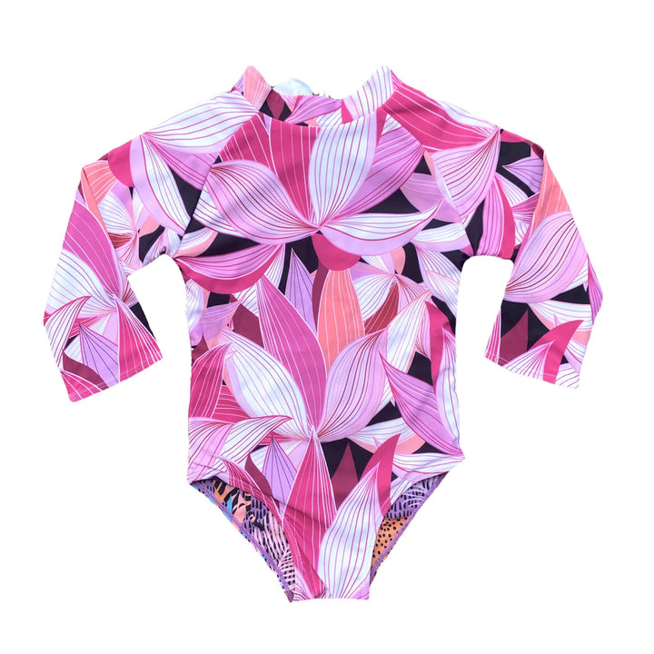 Lotus Pride Reversible One-Piece - Back Zipper Print Girls 14