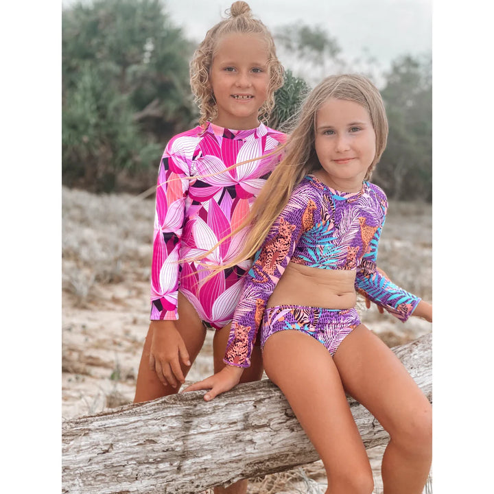 Lotus Pride Reversible One-Piece - Back Zipper Print Girls 14