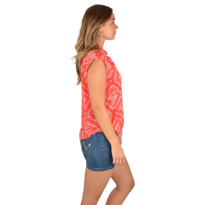 Wrangler Jennie Print S/Less Shirt