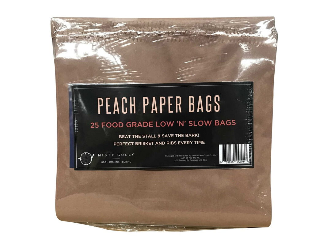 Misty Gully Peach Paper Bags 25 Pack
