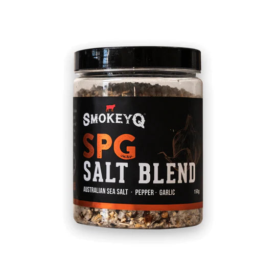 Smokey Q Salt Pepper Garlic Sea Salt Flakes Blend (SPG) -150g