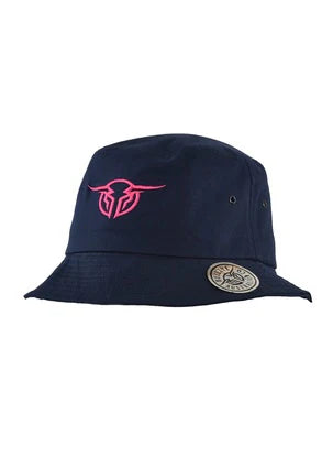 Bullzye Logo Bucket Hat Navy/Pink