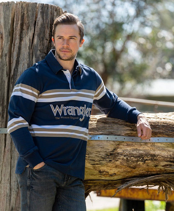 Wrangler Mens Atkinson Rugby Jersey - Size XS