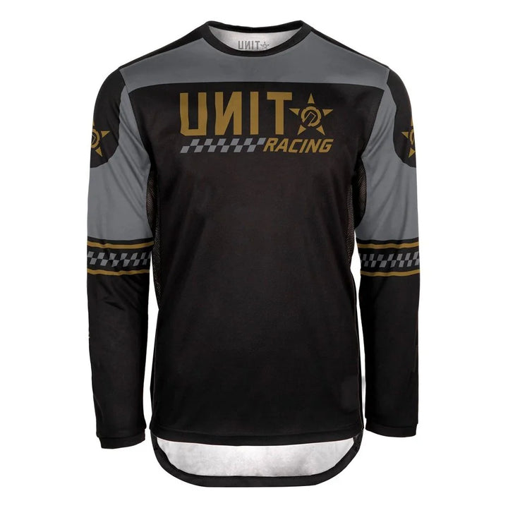 UNIT- YOUTH JERSEY-UNIT RACING- BLACK GOLD