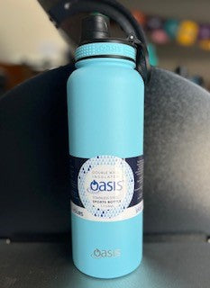 Oasis S/S Double Wall Insulated Challenger Sports Bottle W/ Screw Cap 1.1L - Island Blue - TheSquarePeg