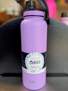 Oasis S/S Double Wall Insulated Challenger Sports Bottle W/ Screw Cap 1.1L - Lavender - TheSquarePeg