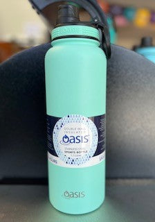 Oasis S/S Double Wall Insulated Challenger Sports Bottle W/ Screw Cap 1.1L - Mint - TheSquarePeg