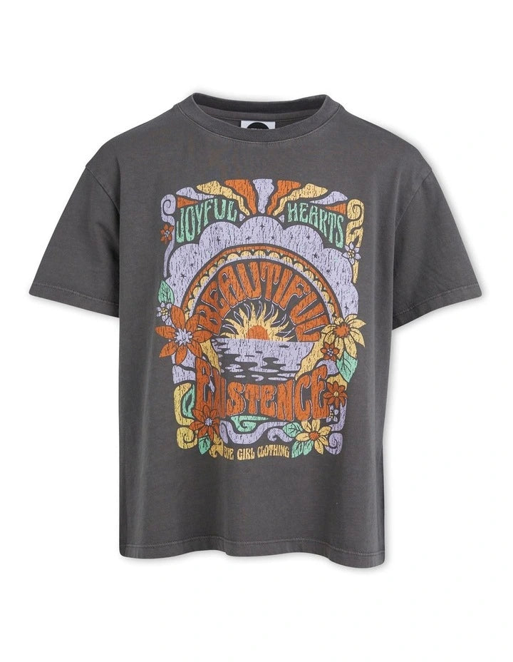 Eve Girl Existence Tee Charcoal