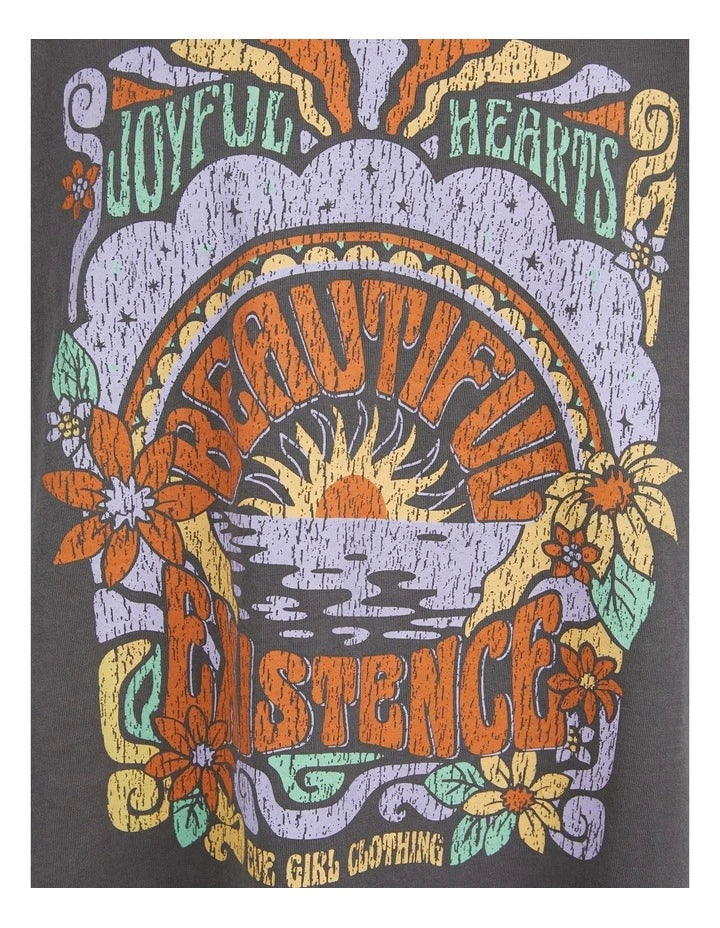 Eve Girl Existence Tee Charcoal