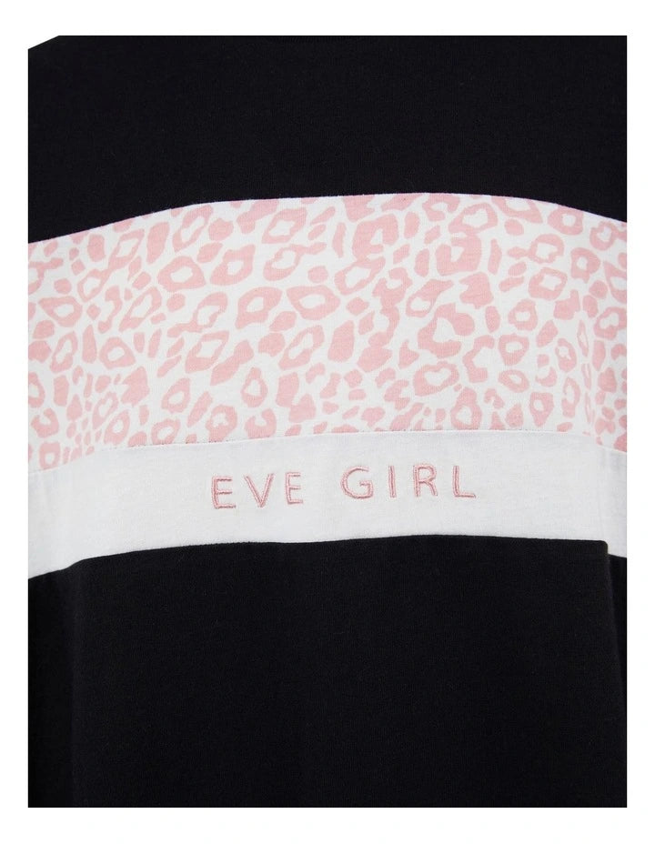 Eve Girl Base Panelled LSLV Tee Black Girls 8