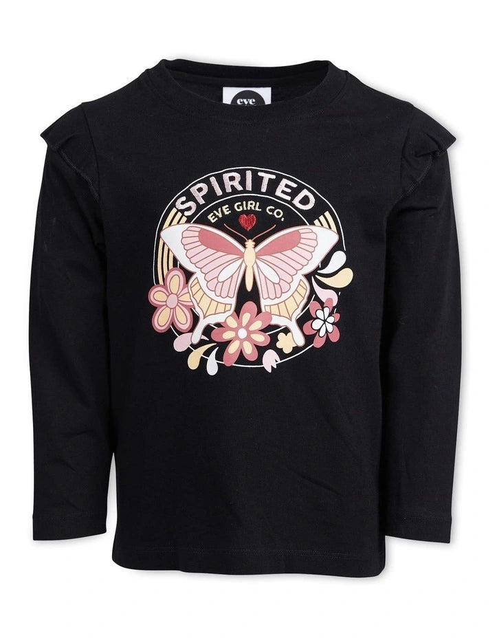 Eve Girl Spirited L/S Tee Black