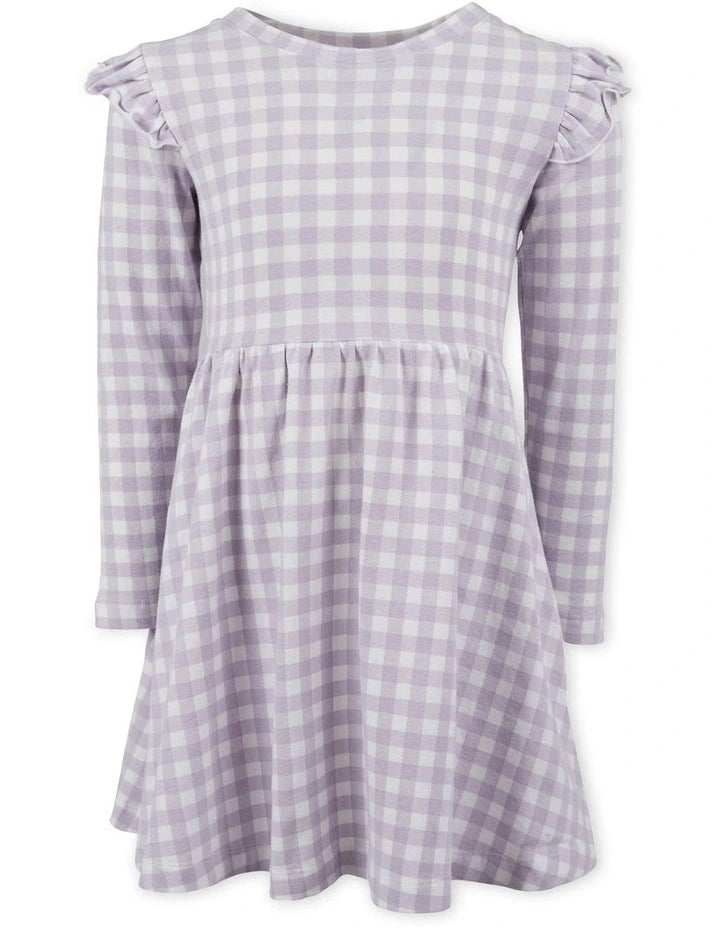 Eve Girl Checkers Dress Purple