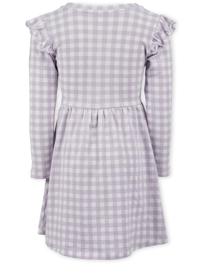 Eve Girl Checkers Dress Purple