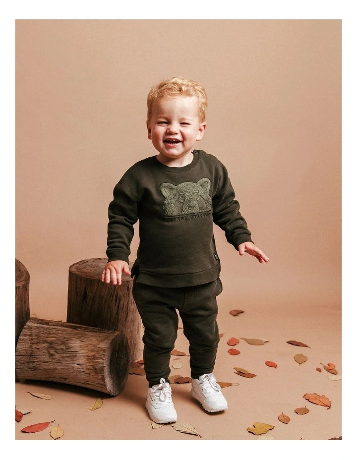 Animal Crackers Raffael Crew Khaki Baby