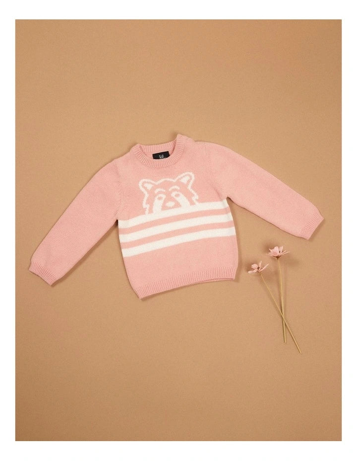 Animal Crackers Lana Knit Pink