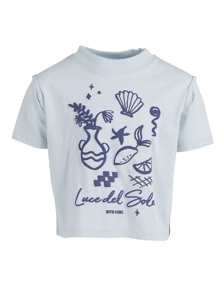 Eve Girl Luce Del Sole Tee Blue Girl